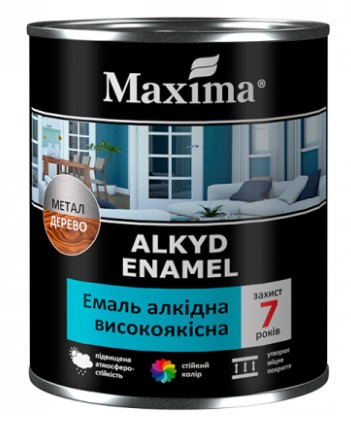 Емаль алкідна високоякісна, бірюзова, ТМ "Maxima" -2,3 кг